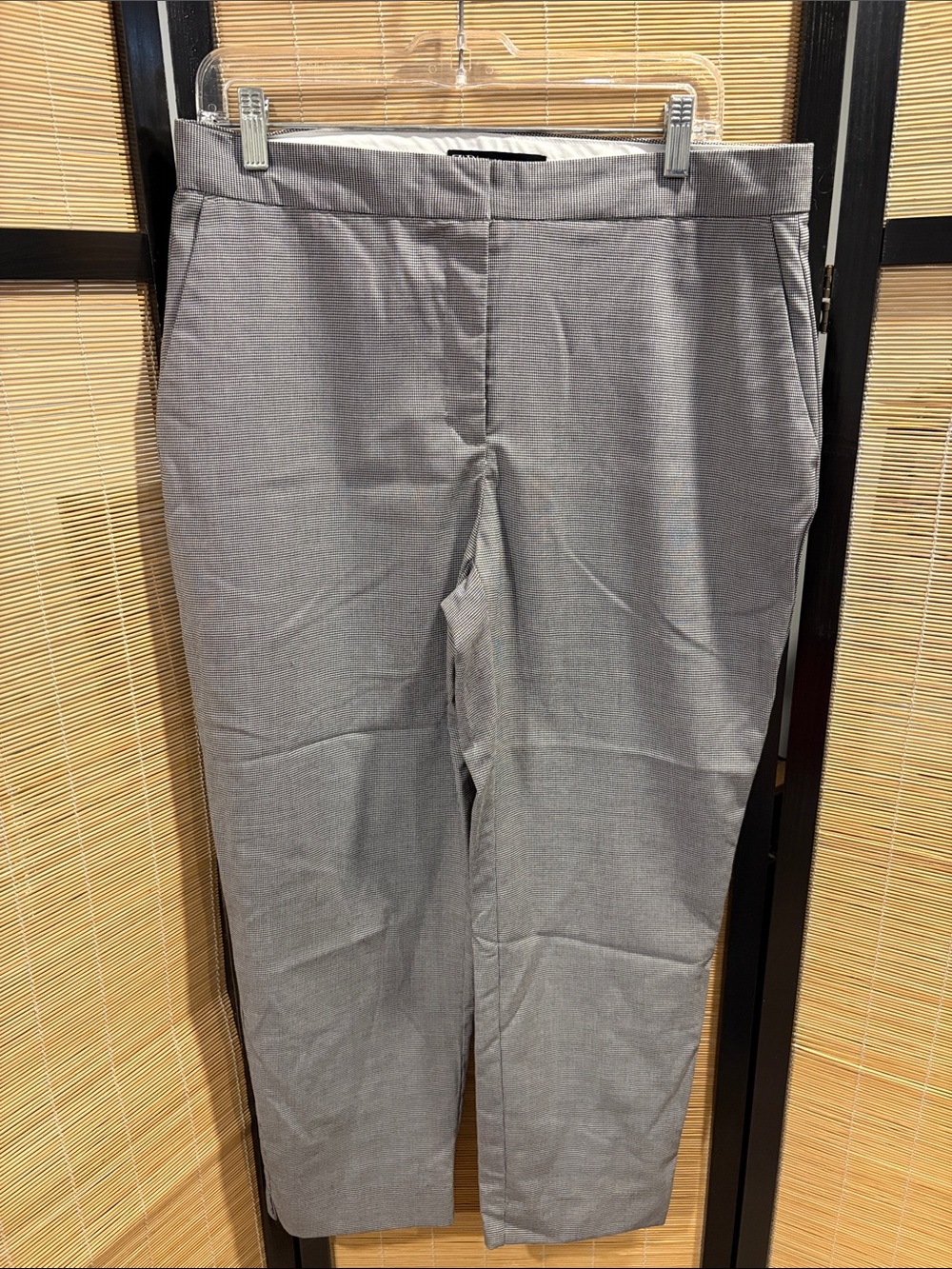 Zara Gray Straight-Leg Dress Pants